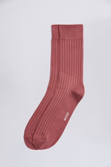 Mauve Fine Ribbed Sock