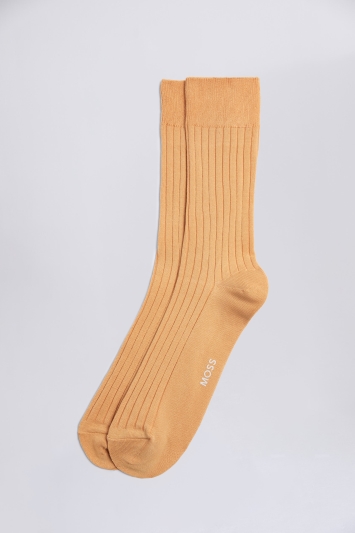 Apricot Fine Ribbed Socks 