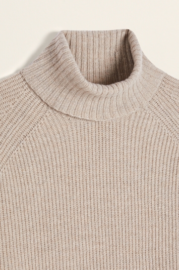 rib roll neck jumper