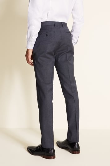 Tailored Fit Grey Houndstooth Trousers