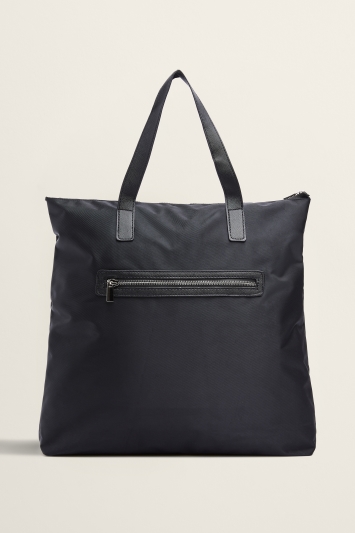 Black Nylon & Saffiano Smart Tote Bag