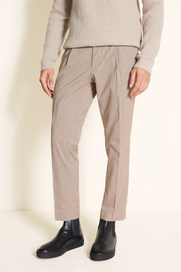 Slim Fit Red Retro Puppytooth Trouser