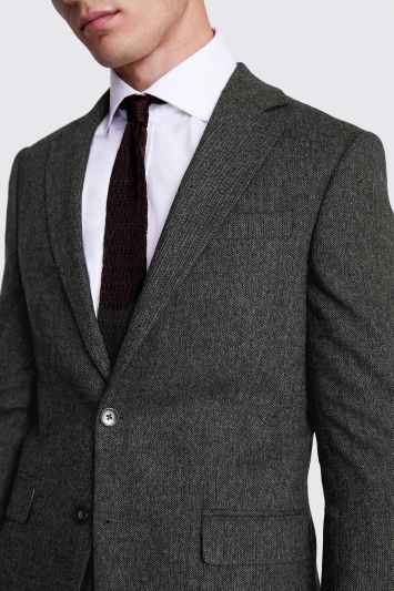 moss bros herringbone suit