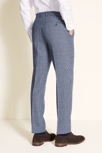 Tailored Fit Blue Tweed Trouser