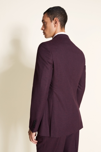Tailored Fit Plum Flannel Jacket