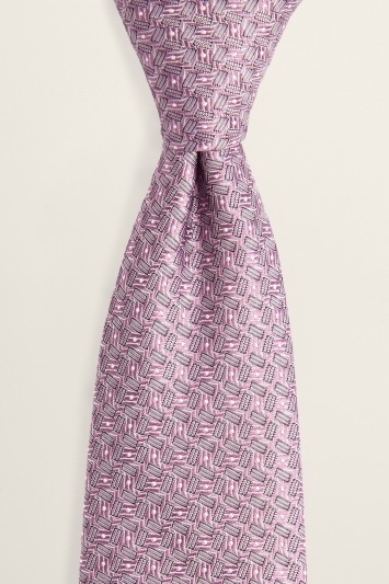 Pink Semi-Plain Silk Tie