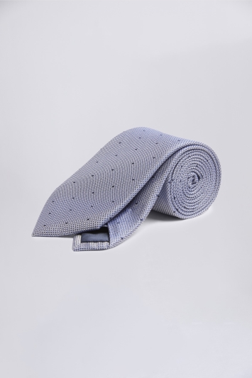 Blue Contrast Spot Silk Tie