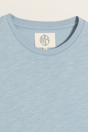 Mid-Blue Slub Long-Sleeve T-Shirt