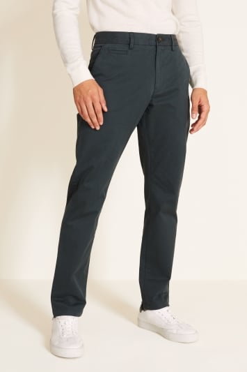 Tailored Fit Green Stretch Chino 