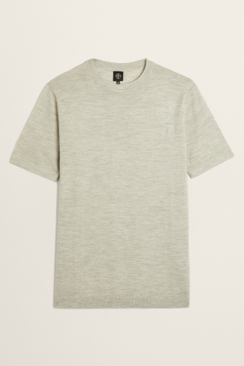 Light Grey Merino Crew-Neck T-Shirt