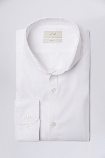 Slim Fit White Pinpoint Oxford Non- Iron Shirt