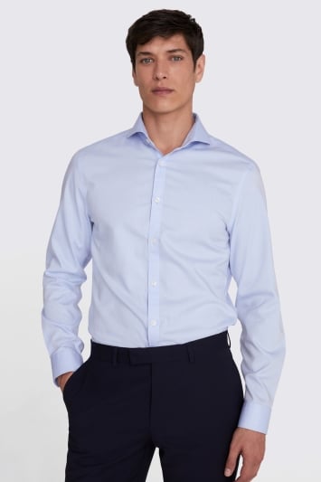 Slim Fit Sky Pinpoint Oxford Non-Iron Shirt