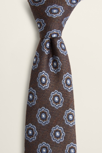 Brown with Sky Medallion Tie