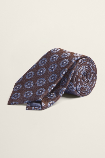 Brown with Sky Medallion Tie