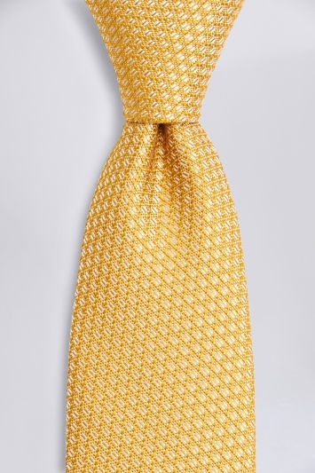 Ochre Yellow Textured Tie