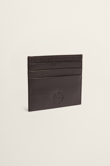 Chocolate Saffiano Leather Cardholder