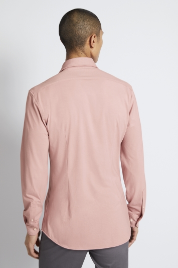 Slim Fit Pink Knit Shirt