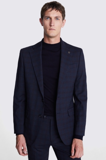 Ted Baker Tailored Fit Navy Check Jacket 