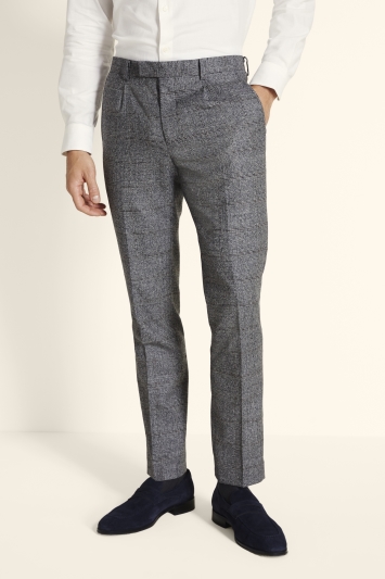 Slim Fit Grey Check Trousers