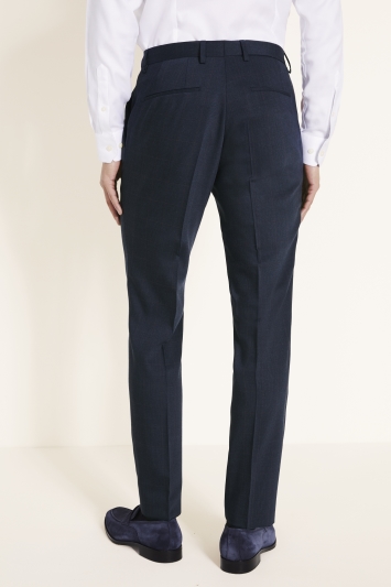 Slim Fit Navy with Red Check Trouser