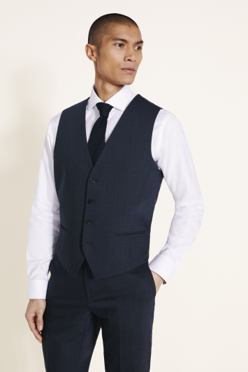 hugo boss navy waistcoat