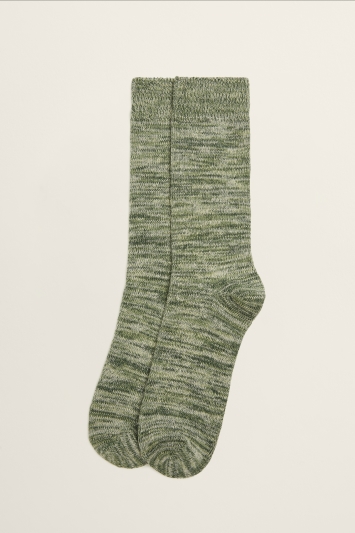 Moss Bros Green Melange Sock