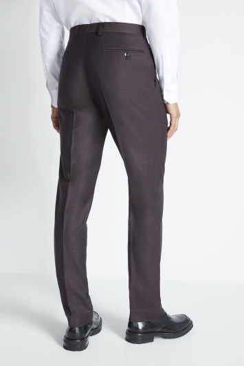 Moss 1851 Performance Tailored Fit Burgundy Trousers