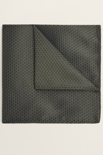 Thyme Green Textured Pocket Square