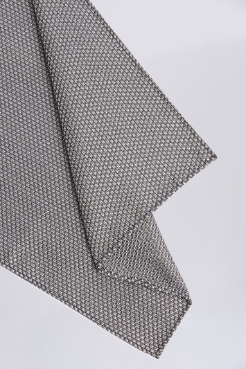 Silver Blue Textured Pocket Square