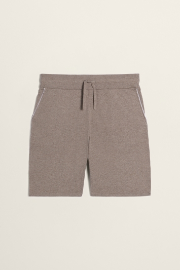 Brown Cotton-Cashmere Shorts