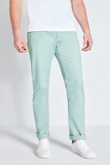 Tailored Fit Sage Green Stretch Chino 