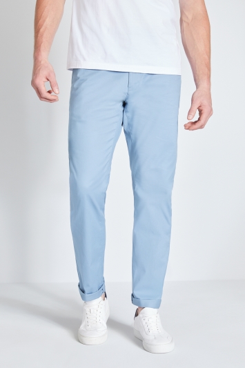 Tailored Fit Light Blue Stretch Chino 