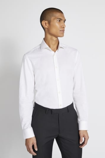 Tailored Fit Egyption Cotton Ivory Twill Shirt