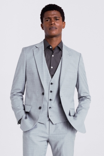 Tailored Fit Grey Stretch Jacket