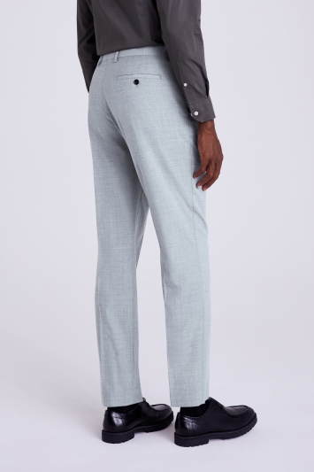 Tailored Fit Grey Stretch Trousers