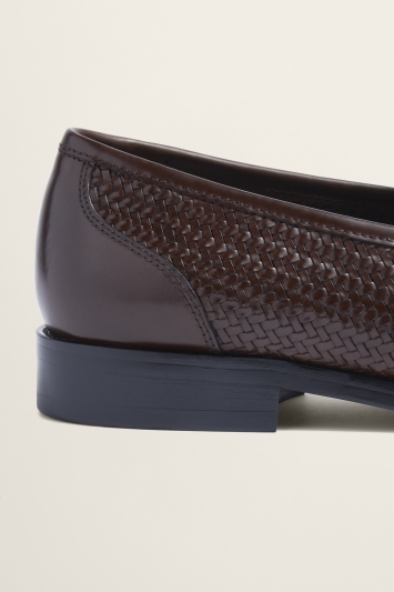 John White Duchy Brown Woven Leather Loafer