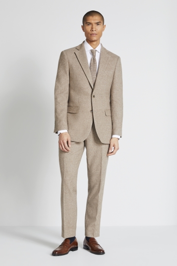 Tailored Fit Taupe Twill Jacket