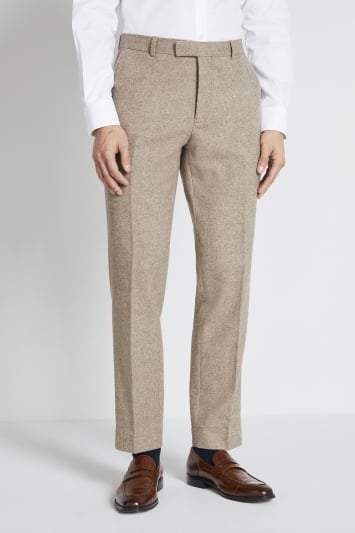 Tailored Fit Taupe Twill Trousers