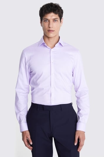 Slim-Fit Lilac Dobby Stretch Shirt