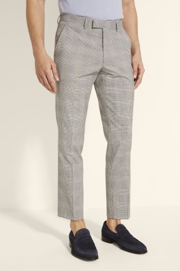 grey check trousers mens