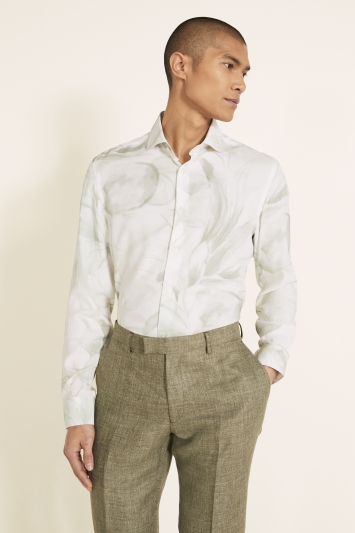 Tailored Fit Sage Floral Shirt