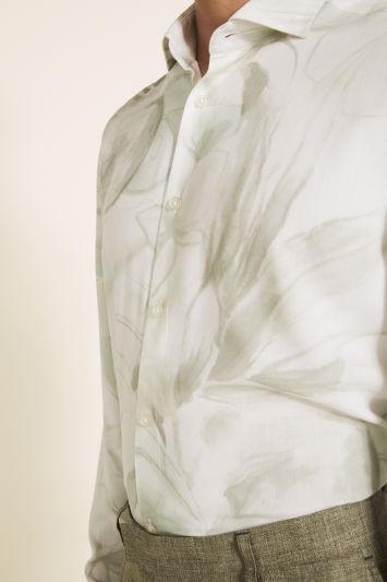 Tailored Fit Sage Floral Shirt