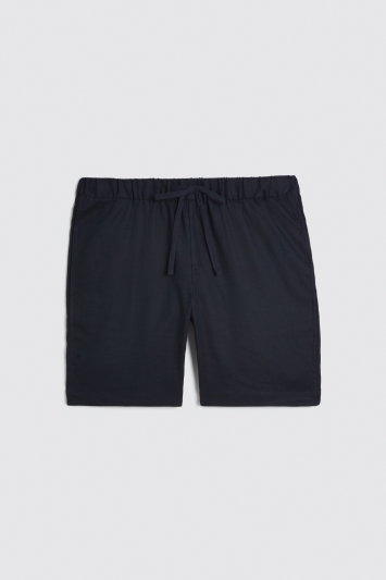 Navy Linen Casual Shorts