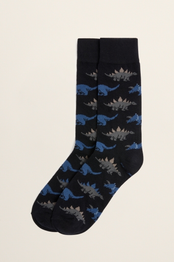 Black Dinosaur Sock