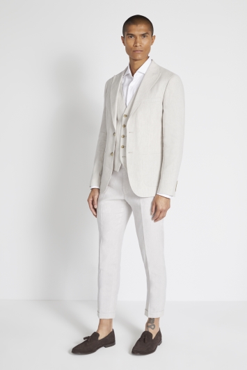 Oriëntatiepunt Inschrijven Biscuit Slim Fit Beige Linen Suit