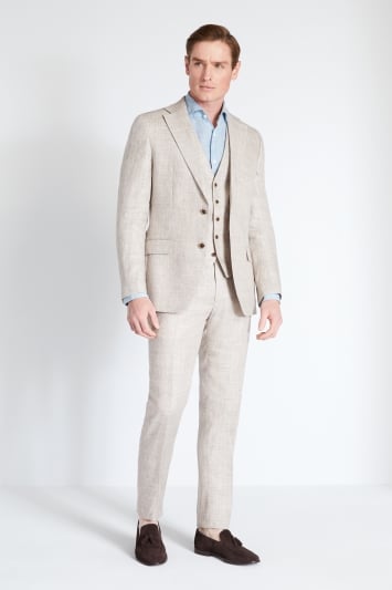 Tailored Fit Stone Twill Jacket
