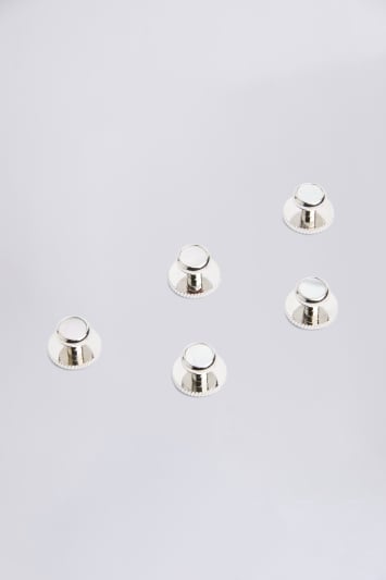 Silver Mother of Pearl Dress Studs
