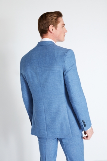 Tailored Fit Mid Blue Check Jacket