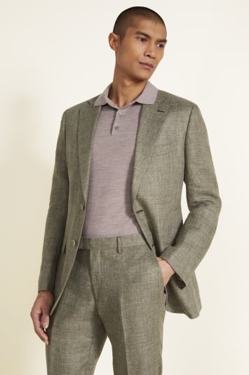 Tailored Fit Sage Linen Jacket