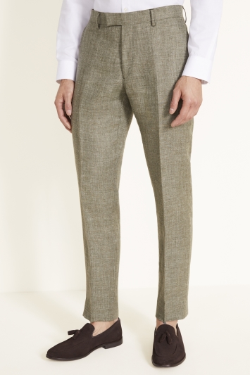 Tailored Fit Sage Linen Trousers